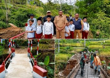 Pembangunan Jembatan Beton Desa Sukamulya Rampung,Wujud Nyata Pemerintah dan TNI Perkuat Akses dan Perekonomian Warga