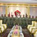 PANGKORMAR TERIMA LAPORAN KORPS KENAIKAN PANGKAT EMPAT PERWIRA TINGGI KORPS MARINIR TNI ANGKATAN LAUT
