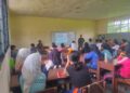 DANPOS NAMO RAMBE DENGAN BABINSA DALAM MELAKSANAKAN KEGIATAN WASBANG DI SEKOLAH SMK WIRA KESUMA JAYA