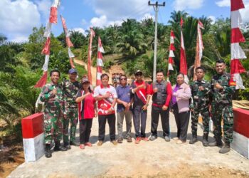 Jembatan Armco Non Bencal Desa Sungai Berakak Rampung, Wujud Nyata Pengabdian TNI AD untuk Masyarakat