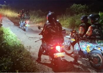 Antisipasi Daerah Rawan Begal, Koramil 13/Cisoka Gelar Patroli Bersama Polsek