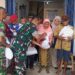 Danramil Panongan Gelar Baksos Kesehatan dan Bagikan 50 Paket Sembako