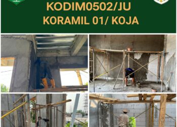 Pembangunan Tiga Kantor Koramil di Jajaran Kodim 0502/Jakarta Utara Terus Dikebut,Hasilnya Mulai Kelihatan