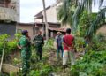 Koramil 12/LP Bersama Forkopimca Sungai Kanan Survei Parit, Upaya Cegah Banjir di Labusel