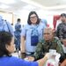 PERSONEL RESIMEN HANUD 1 PASGAT BERPARTISIPASI DALAM DONOR DARAH DAN PEMERIKSAAN KESEHATAN MEMPERINGATI HARI BAKTI TNI AU KE-79