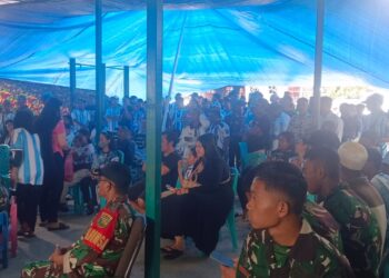 Tumbuhkan Semangat Kebersamaan, Kodim 1710/Mimika Kembali Gelar Nobar Piala Dunia Bersama Masyarakat