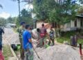 Turun Langsung ke Lapangan, Dansatgas TMMD Ke-129 Kodim 1807/Sorsel Kobarkan Semangat Gotong Royong Warga