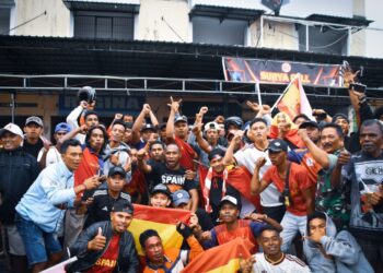 Kodim 1710/Mimika Gelar Nobar Final Piala Dunia 2026 di Tiga Lokasi Bersama Masyarakat