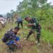 Perkuat Ketahanan Wilayah Perbatasan, Satgas TMMD ke-129 Kodim 0911/Nunukan Hijaukan Bukit Bendera