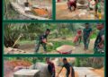 Program Bakti TNI Percepat Rehabilitasi Jembatan Gantung di Halongonan Timur