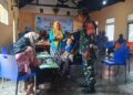 Wujudkan Balita Sehat, Sertu Alvian Zakaria Dampingi Layanan Posyandu Di Desa Gondang