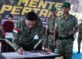 Pangdam XIX Tuanku Tambusai Dampingi Kunjungan Menhan RI ke Yonif TP 952/Imam Bulqin, Perkuat Pembangunan Satuan