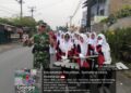 Babinsa Wilayah Patumbak Kawal Jalan Sehat dalam Rangka Peringatan HUT RI Ke-81 di Wilayah Binaan.
