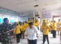 Semangat Tak Kenal Usia, 30 Lansia Desa Janji Ikuti Senam Bersama Babinsa