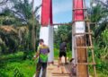 Satgas Gulbencal Kodam I/BB Perbaiki Jembatan Gantung Penghubung Desa Sisalean dan Jorang Balanga