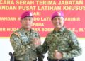 Letkol Marinir Huda Prawira Soemarto, S.E., M.Tr.Opsla Resmi Jabat Komandan Puslatsus