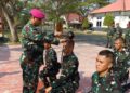 Yonif 13 Marinir Gelar Upacara Tradisi Penerimaan Perwira dan Tamtama Remaja Marinir