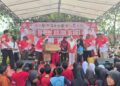 Danramil 04/Cikupa Ikuti Gerak Jalan Tingkat Kecamatan Cikupa dalam Rangka HUT ke-81 RI