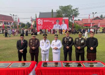 Kodim 1204/Sanggau Ikuti Upacara HUT ke-81 Kemerdekaan RI di Kabupaten Sanggau