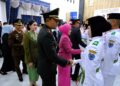 Dandim 0209/LB Hadiri Pengukuhan Paskibraka Kabupaten Labuhanbatu HUT Ke-81 RI