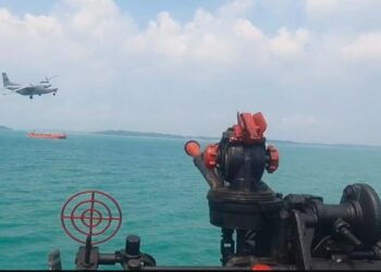 KRI TELUK GILIMANUK-531 ASAH KESIAPSIAGAAN HADAPI ANCAMAN  UNDARA DI SELAT RIAU