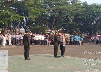 Danramil 14/Panongan Pimpin Upacara HUT Ke-81 Kemerdekaan RI Tingkat Kecamatan Panongan