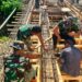 Satgas Karya Bakti TNI Terus Melanjutkan Pembangunan Jembatan Beton di Mehaga