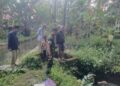 Rutinitas Aktif Babinsa Koramil 03/Sungai Sariak Bersama Wali Jorong Cek Irigasi Persiapan Air Untu Persawahan