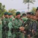 Yonif 323 Kostrad Sambut Personel Baru dan Lepas Prajurit Purna Tugas