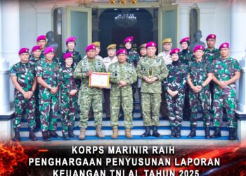 KORPS MARINIR RAIH PENGHARGAAN PENYUSUNAN LAPORAN KEUANGAN TNI AL TAHUN 2025