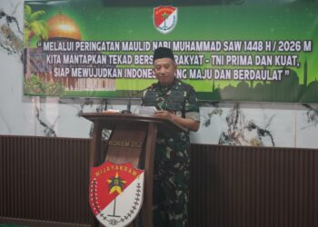 KOREM 052/WIJAYAKRAMA TANAMKAN KETELADANAN RASULULLAH MELALUI PERINGATAN MAULID NABI MUHAMMAD SAW 1448 H/2026 M