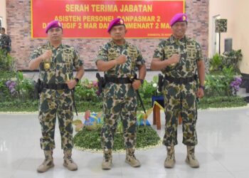 Kolonel Marinir Eko Budi Prasetyo Adi Saputro, Pegang Tongkat Komando Kepemimpinan Brigif 2 Marinir Sidoarjo