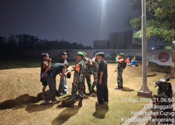 Cegah Balap Liar dan Tawuran Remaja, Koramil 02/Curug Gelar Patroli Malam