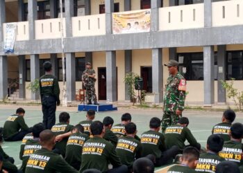 LDK SMKN 13, Koramil 02/Curug Bekali Siswa dengan Wasbang dan PBB