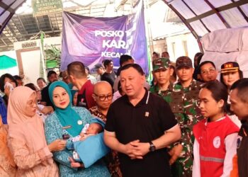 Dandim 0502/JU Bersama Unsur Forkopimko Jakarta Utara Kunjungi Pengungsi Korban Kebakaran Muara Angke Penjaringan