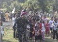 Trauma Healing Anak Anak Pengungsi, Satgas Gulbencal Korps Marinir Peringati HUT Kemerdekaan Republik Indonesia.