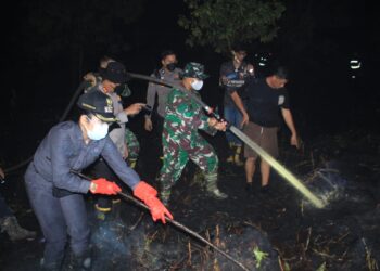 Dandim 1202/Singkawang Turun Langsung, Taklukkan Hotspot Karhutla di Pangmilang