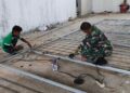 Babinsa di Babahrot Bantu Pelaku Usaha Las Tradisional Tingkatkan Produksi