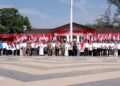 “Dandim 0104/Aceh Timur Ikuti Kirab Bendera Merah Putih 81 Meter, Kobarkan Semangat Nasionalisme di Kota Langsa”