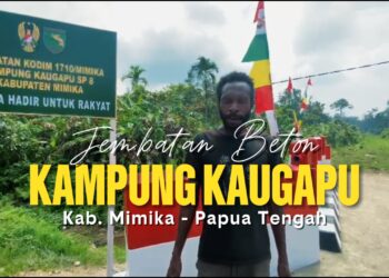 Program Jembatan Garuda, Kodim 1710/Mimika Bangun Akses dan Konektivitas di Kampung Kaugapu