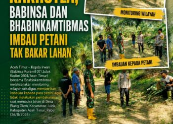Cegah Karhutla, Babinsa dan Bhabinkamtibmas Imbau Petani Tak Bakar Lahan
