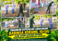 Antisipasi Genangan Saat Curah Hujan Tinggi, Babinsa Koramil 22/Lgsb Ajak Warga Bersihkan Saluran Air