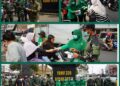 Peduli Dampak Abu Vulkanik, Prajurit dan Persit Yonif 320 Kostrad Bagikan Masker kepada Warga