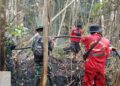 Cegah Api Kembali Muncul, Kodam XIX/Tuanku Tambusai Lanjutkan Pendinginan Karhutla Inhu