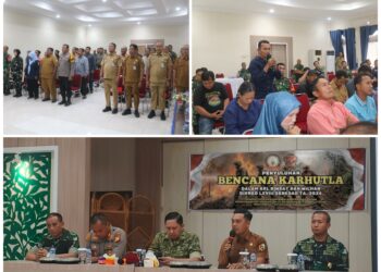 PERKUAT KESADARAN MASYARAKAT, SISWA DIKREG LXVIII SESKOAD BERSAMA MABES TNI DAN KODIM 0301/PEKANBARU GELAR PENYULUHAN KARHUTLA