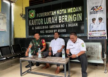 BABINSA KOMSOS DENGAN PERANGKAT KELURAHAN BERINGIN