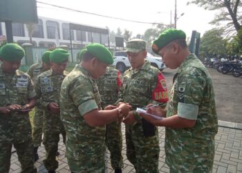 Pastikan Kesiapan Personel, Danramil 14/Panongan Pimpin Apel Pagi dan Cek Administrasi Babinsa