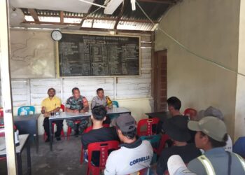 Air Bersih Dusun II Desa Pandan Dirusak OTK, Babinsa Bersama Tiga Pilar Gerak Cepat Redam Konflik Warga