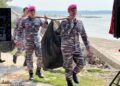 Puslatpurmar 9 Dabo Singkep Bersihkan Pantai Sekop Laut, Wujudkan Semangat Aku Cinta Laut
