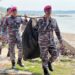 Puslatpurmar 9 Dabo Singkep Bersihkan Pantai Sekop Laut, Wujudkan Semangat Aku Cinta Laut